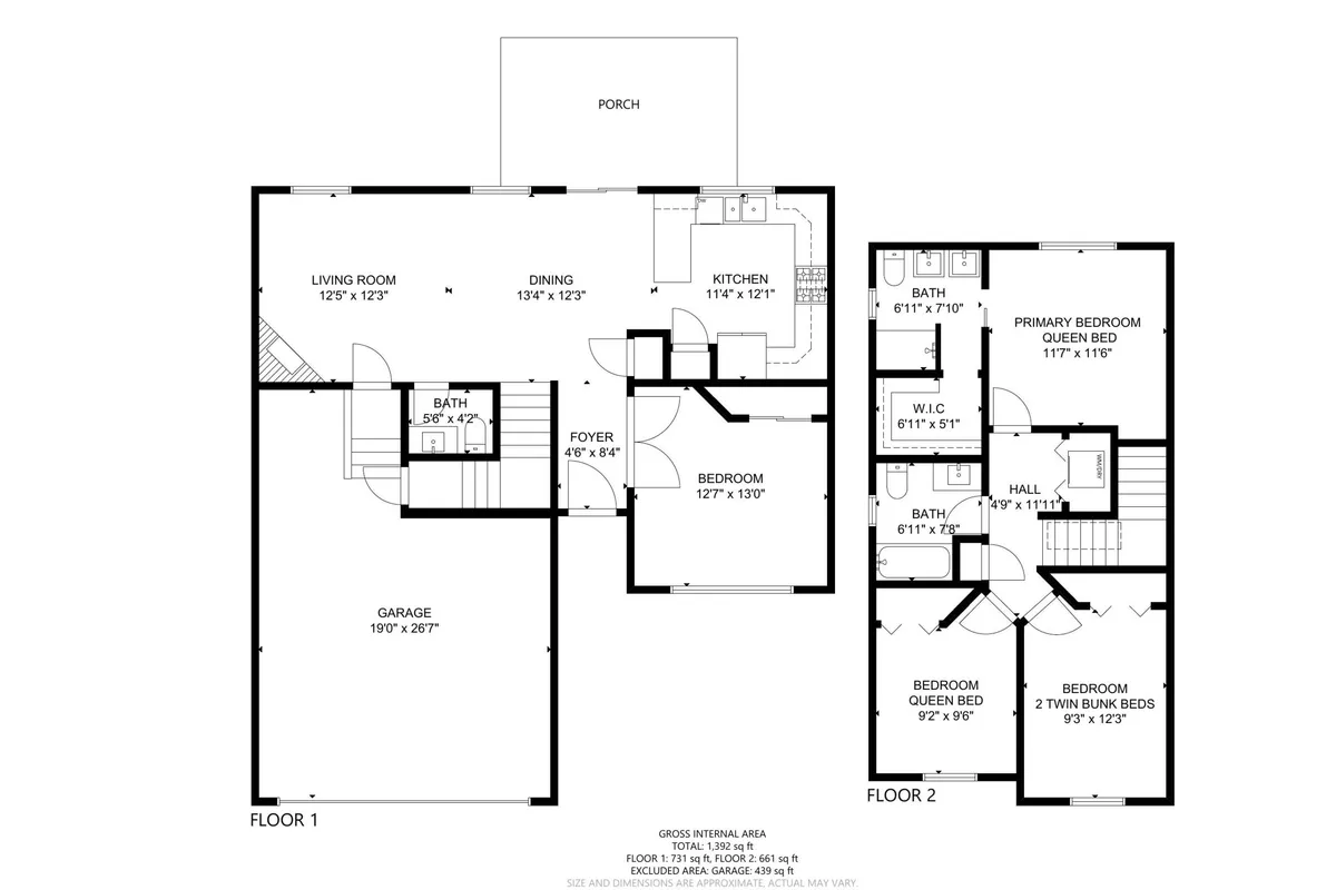 An open-plan interior that includes the living room, dining area, kitchen, and a glimpse into the bedrooms. The space is arranged for gatherings, relaxation, and entertainment, fostering a sense of togetherness after a day out.
